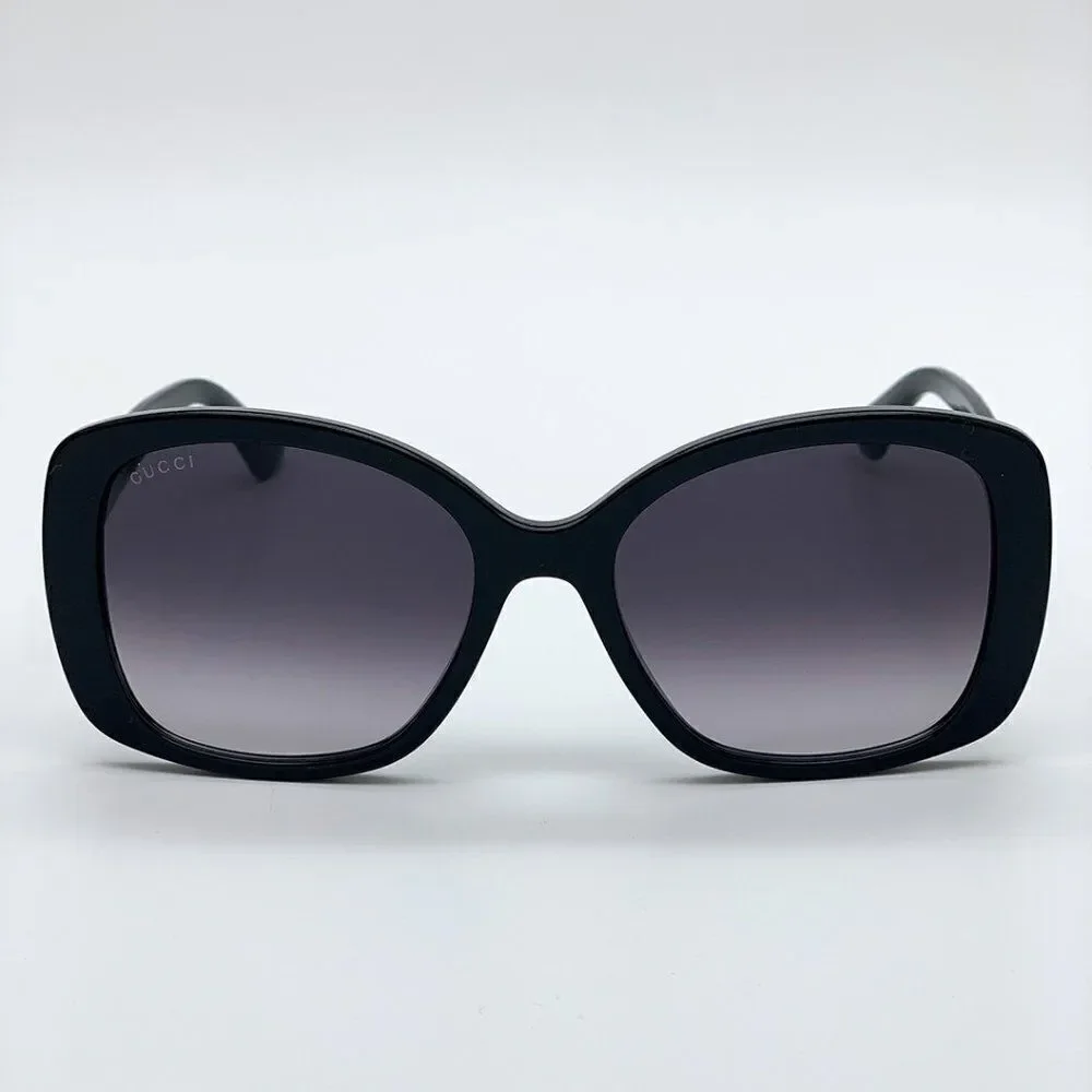 Brand NEW Gucci GG0762S  001 Black Gray Gradient Square Women Sunglasses